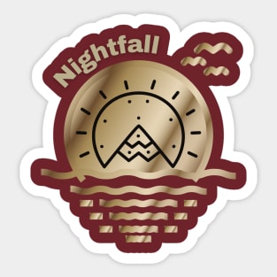 Golden sunset nightfall Sticker